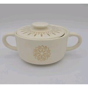 SCIO Fascination Gold Loops Vintage Sugar Bowl And Lid Mcm‎ Collectible Retro